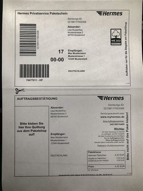 hermes etiketten kaufen|hermes paketschein drucken.